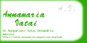 annamaria vatai business card