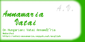 annamaria vatai business card